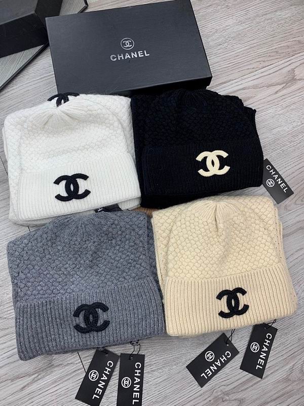 Chanel scarf hat hm64